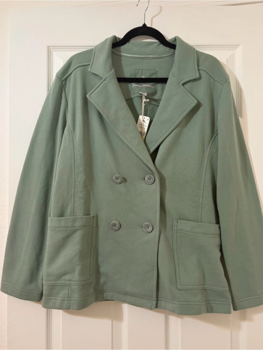 Tommy Bahama Women’s Double-Breasted Sage Green Jacket Medium NWT